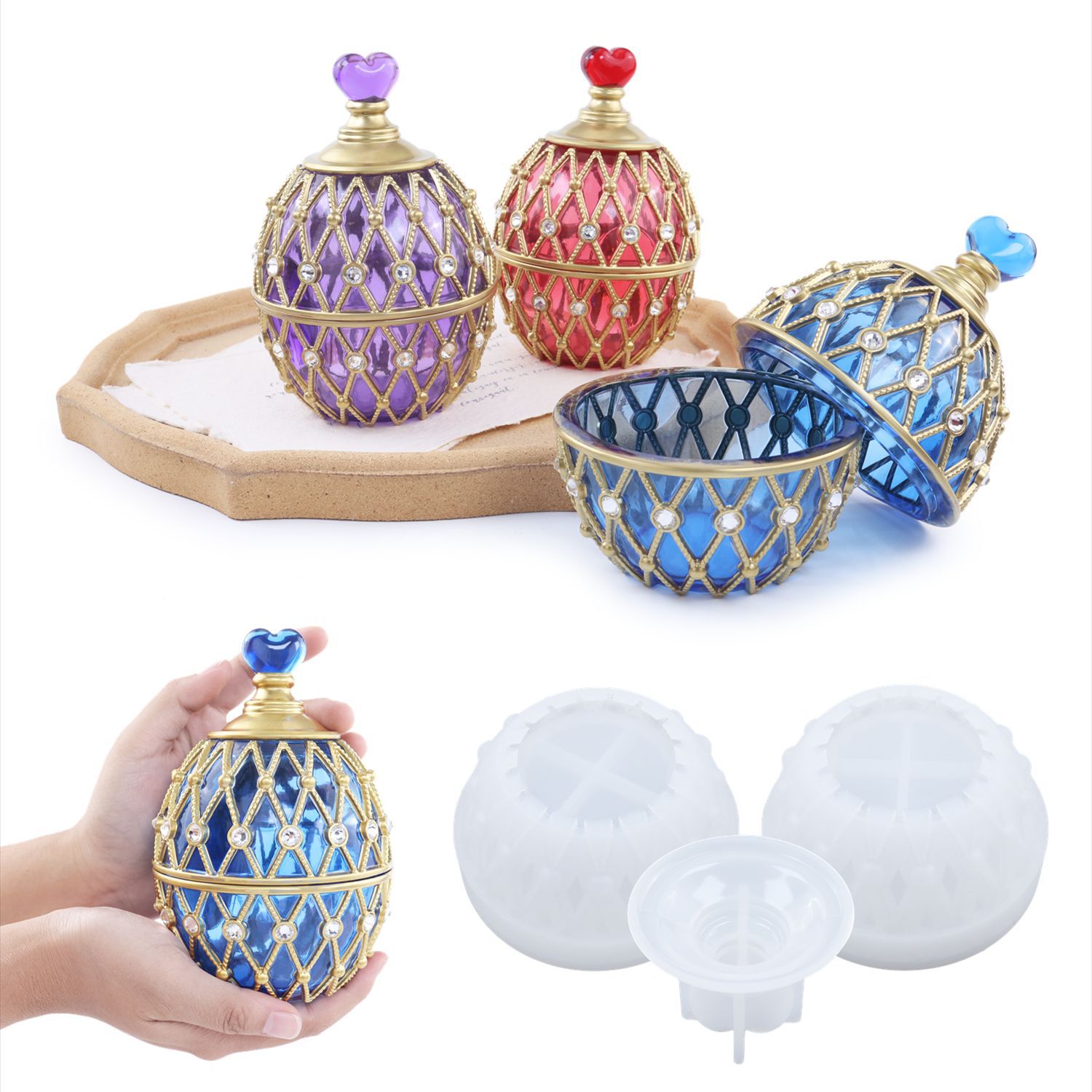 Silicone Epoxy Resin Molds Set - Due stili Set fai da te