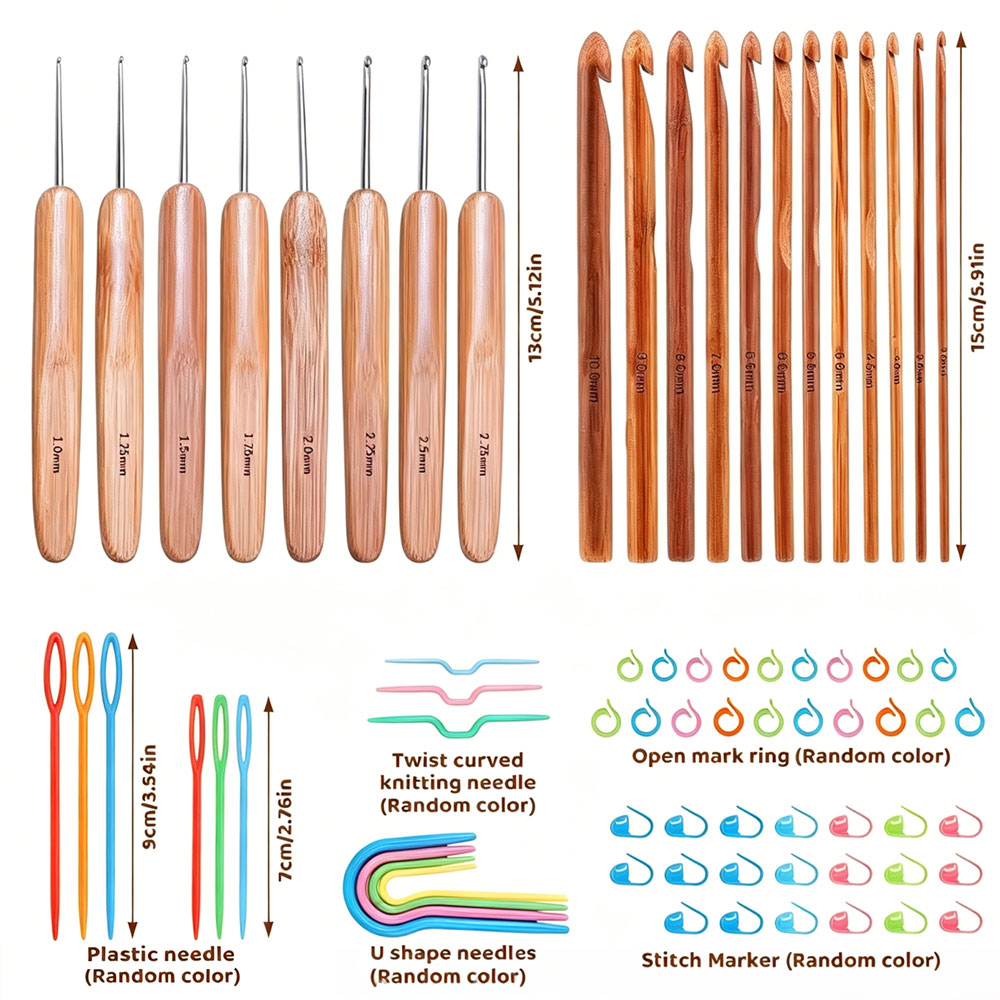 Set di 74 uncinetti in bambù p - Craft Tools recensione e prezzo