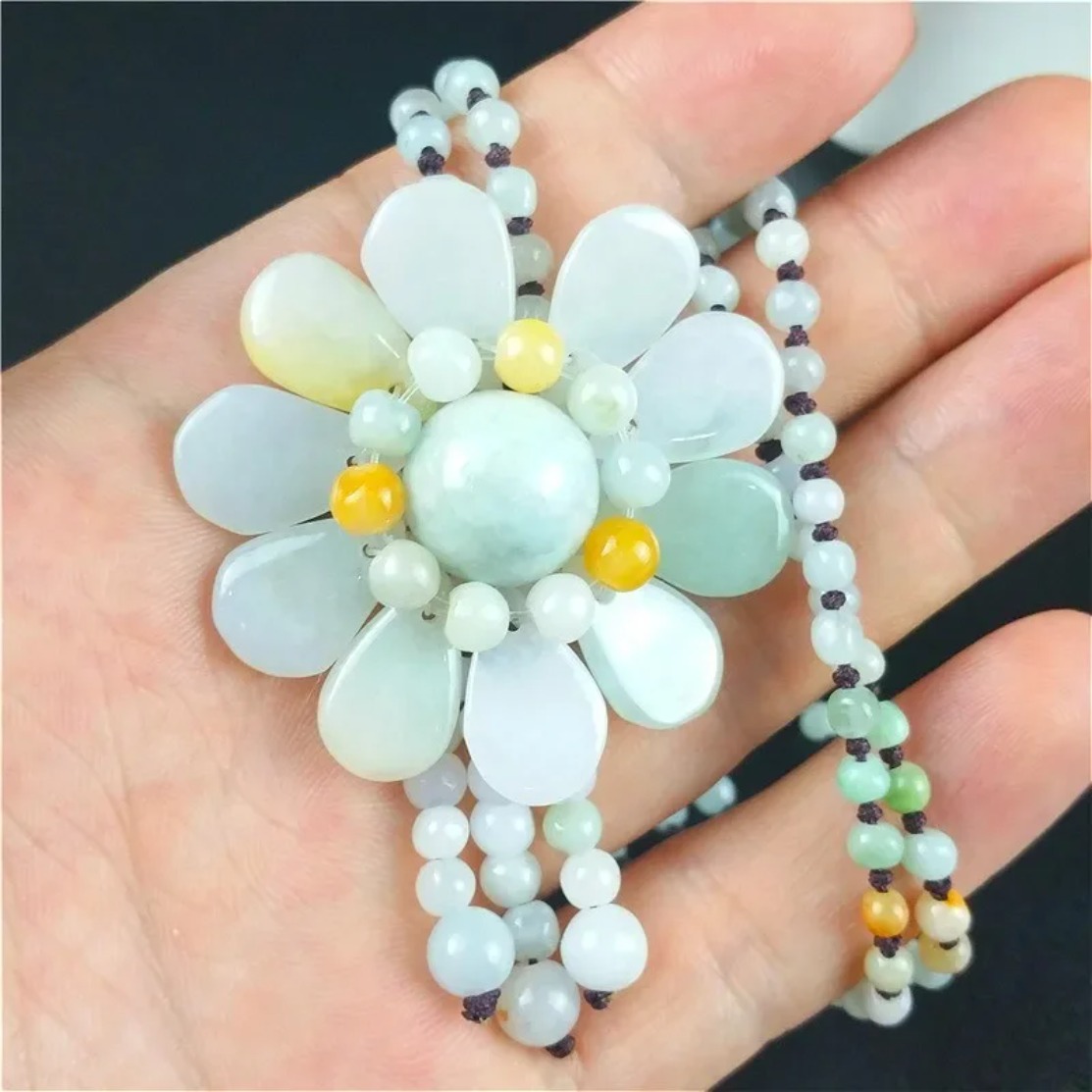 Ciondolo girasole giada birman - Beading recensione e prezzo