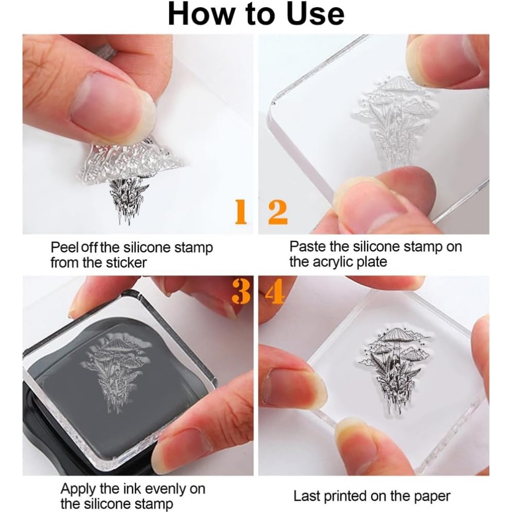 Timbro trasparente a fungo, ti - Clear Silicone Stamps For Card Making recensione e prezzo