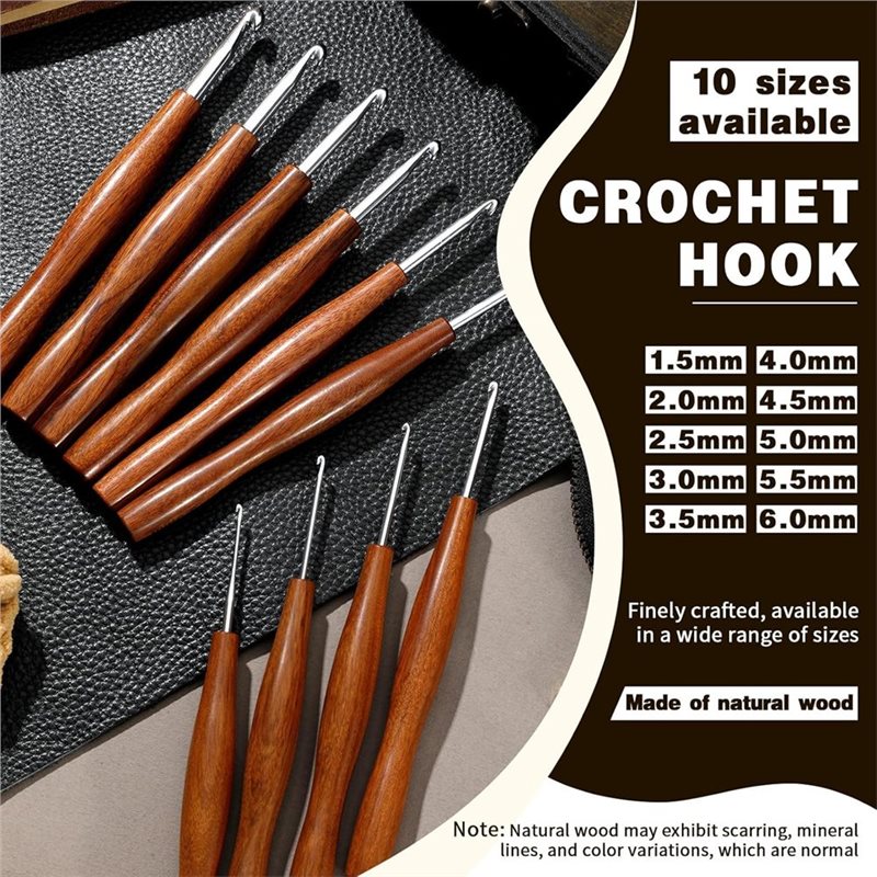 AS94-5, set da 5 uncinetti, un - Wooden Crochet Hooks Ergonomic Handle recensione e prezzo